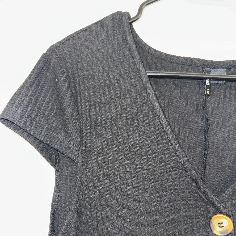 Nella Button Front Ribbed Midi Dress - Picture 7 of 9